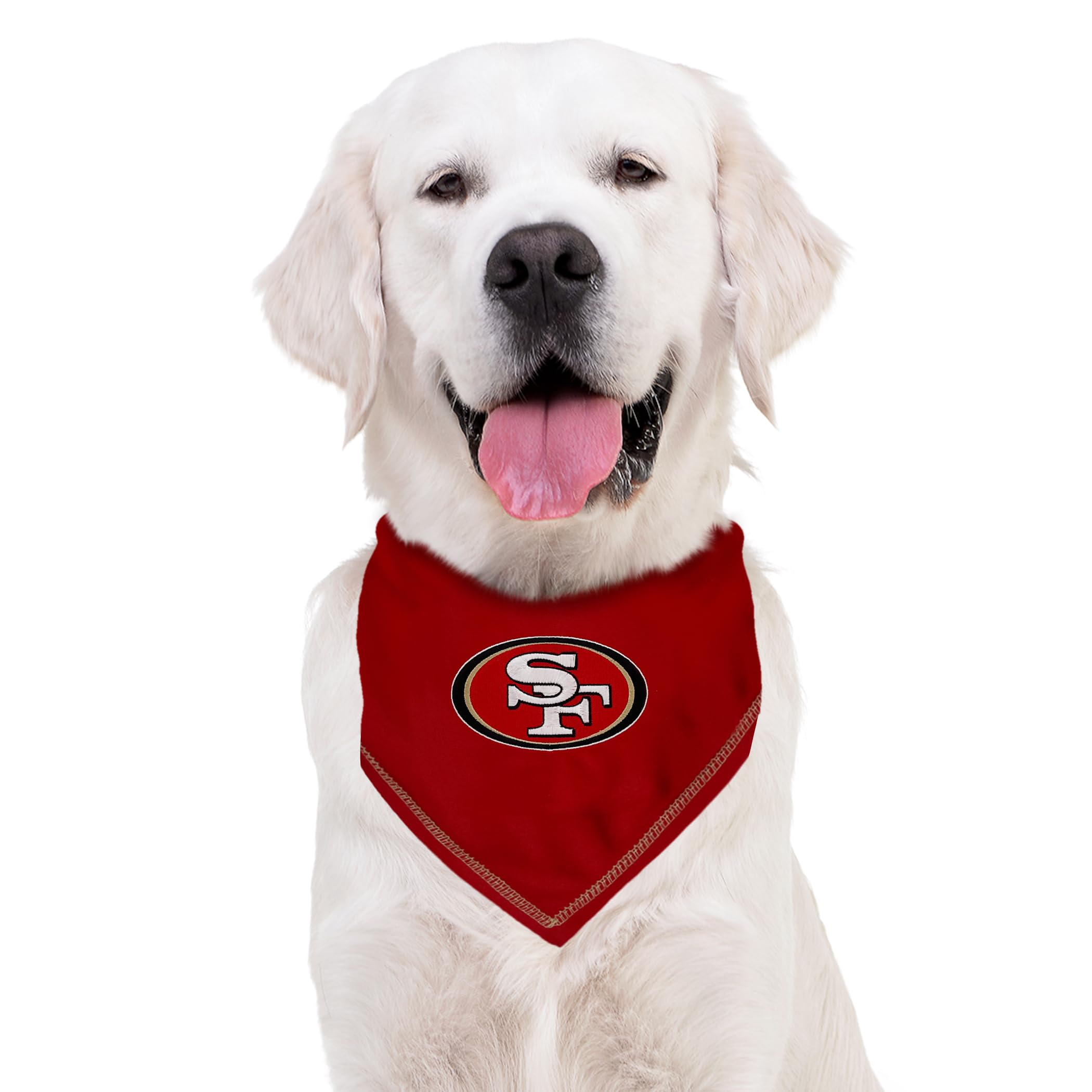 Pets First Nfl San Francisco 49Ers Tie Bandana, Large/X-Large. Dog Cat Scarf Bib For Pet. Ultimate Game-Day Party Bandana (San-3